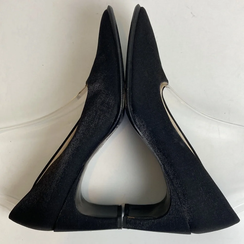STUDIO DELMAN IRIDESCENT Shimmer Square Toe PUMPS Heels Sz 7.5 Workwear Retro